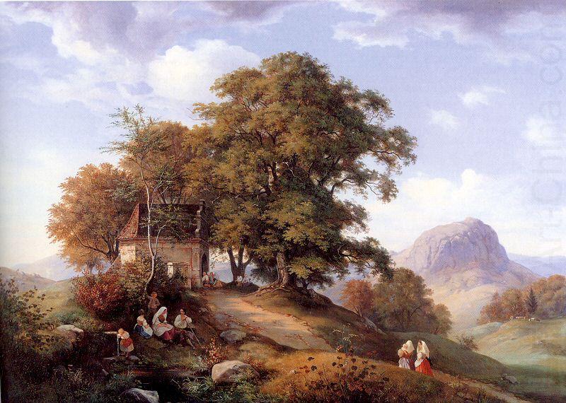 An Autumn Afternoon near Bilin in Bohemia, Oehme, Ernst Ferdinand